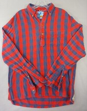 Chubbies Shirt Mens Med Red Black Buffalo Plaid The Nutter Flannel Logo USA Made
