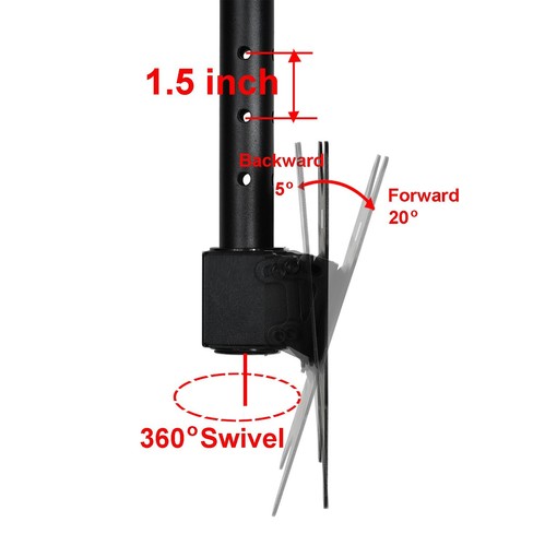 Ceiling Mount 26 29 32 37 39 40 42 47 LED UHD TV Monitor Tilt Swivel Bracket 1nx - Picture 8 of 10