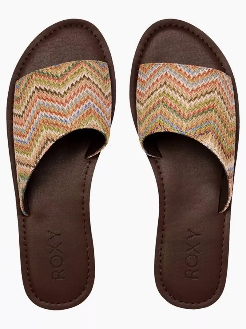 Roxy Kaia Slim Sandals Wheat/White 9