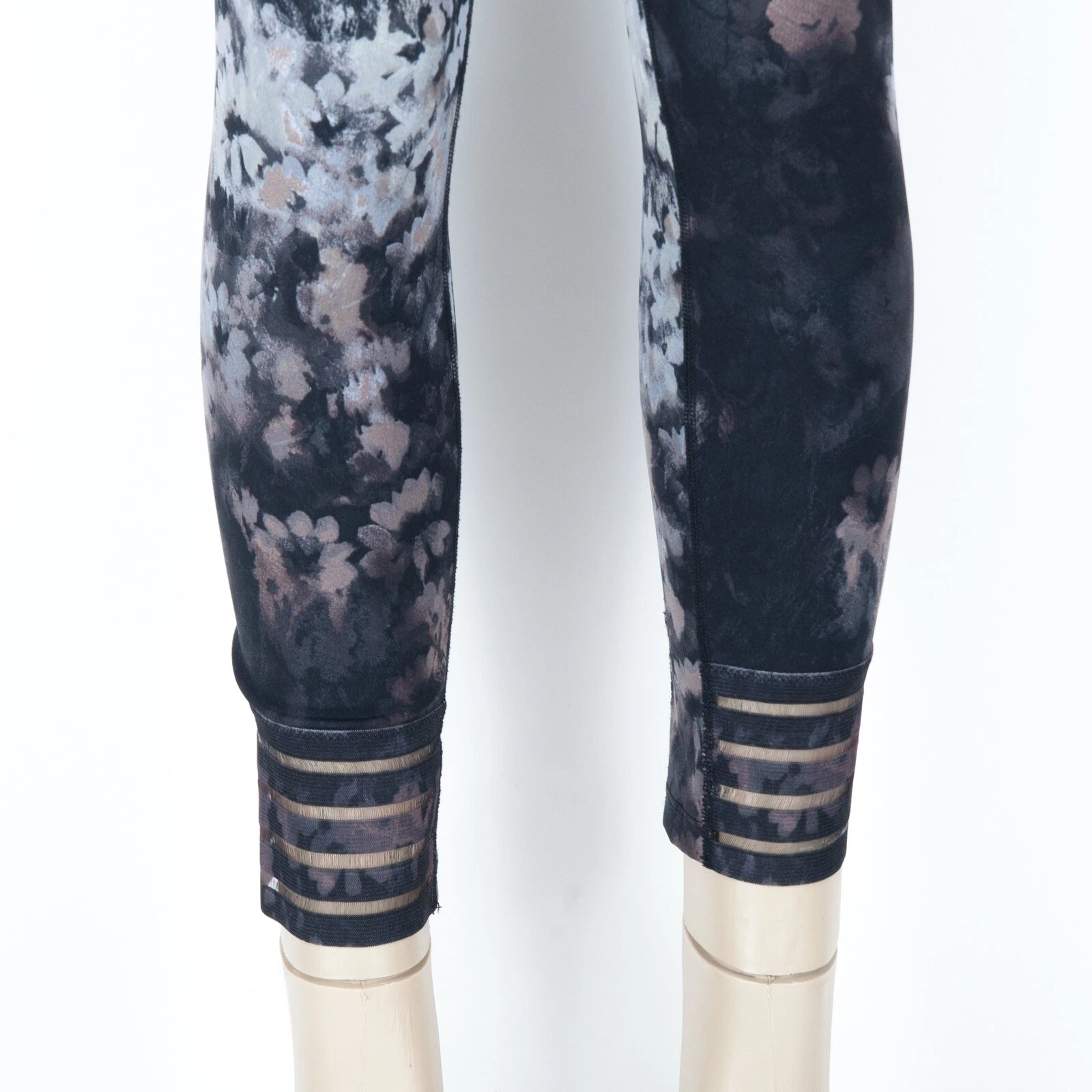 free-people-movement floral mesh hem pocket multi beige leggings