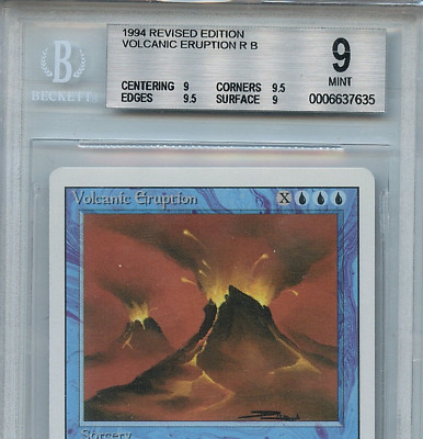 MTG Revised Volcanic Eruption BGS 9.0 (9) Mint Magic card