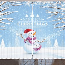 Weihnachten Rustikale Gardine Snowy Winter Noel