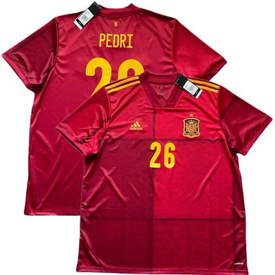 スペイン代表 PEDRI 26 adidas シャツ adidas Men's Spain 2022/23 Home Jersey w/ Pedri #26 Printing