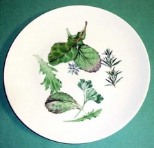 Wedgwood Chelsea Garden Round Accent Plate 9" Herb Leaf Motif New