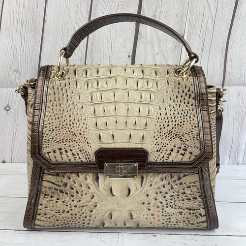 Brahmin Brinley Satchel Shoulder Bag in Barley Removable Shoulder Strap NWOT - Bild 2 von 12