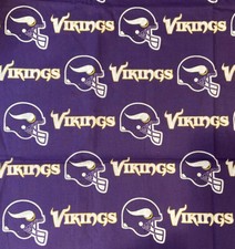 NFL Minnesota Vikings Cotton Fabric - 8 1/2 x 29 10 x 29 18 x 29