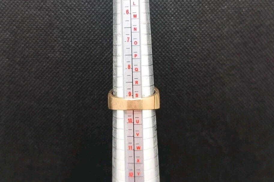 Anillo de luto victoriano antiguo de diamantes y ónix de oro de 10 k para hombre talla 9,25 probado Foto 3 de 4