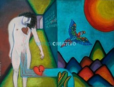 Herzschmerz  | Pastellmalerei 65x50 cm | Einzigartig | Moderne Kunst | Original