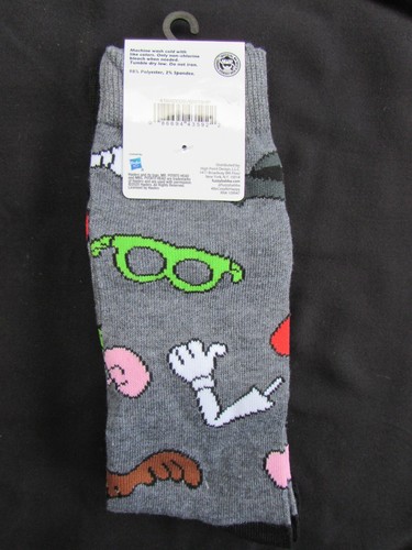 FABULOUS HASBRO MR. POTATO HEAD SOCKS - SIZE 10-13 - 2 PAIRS - NEW/MINT - Picture 2 of 2