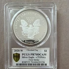 U.S. Mint 2020-W American Silver Eagle Proof 1 oz .999 Silver PCGS PR70DCAM
