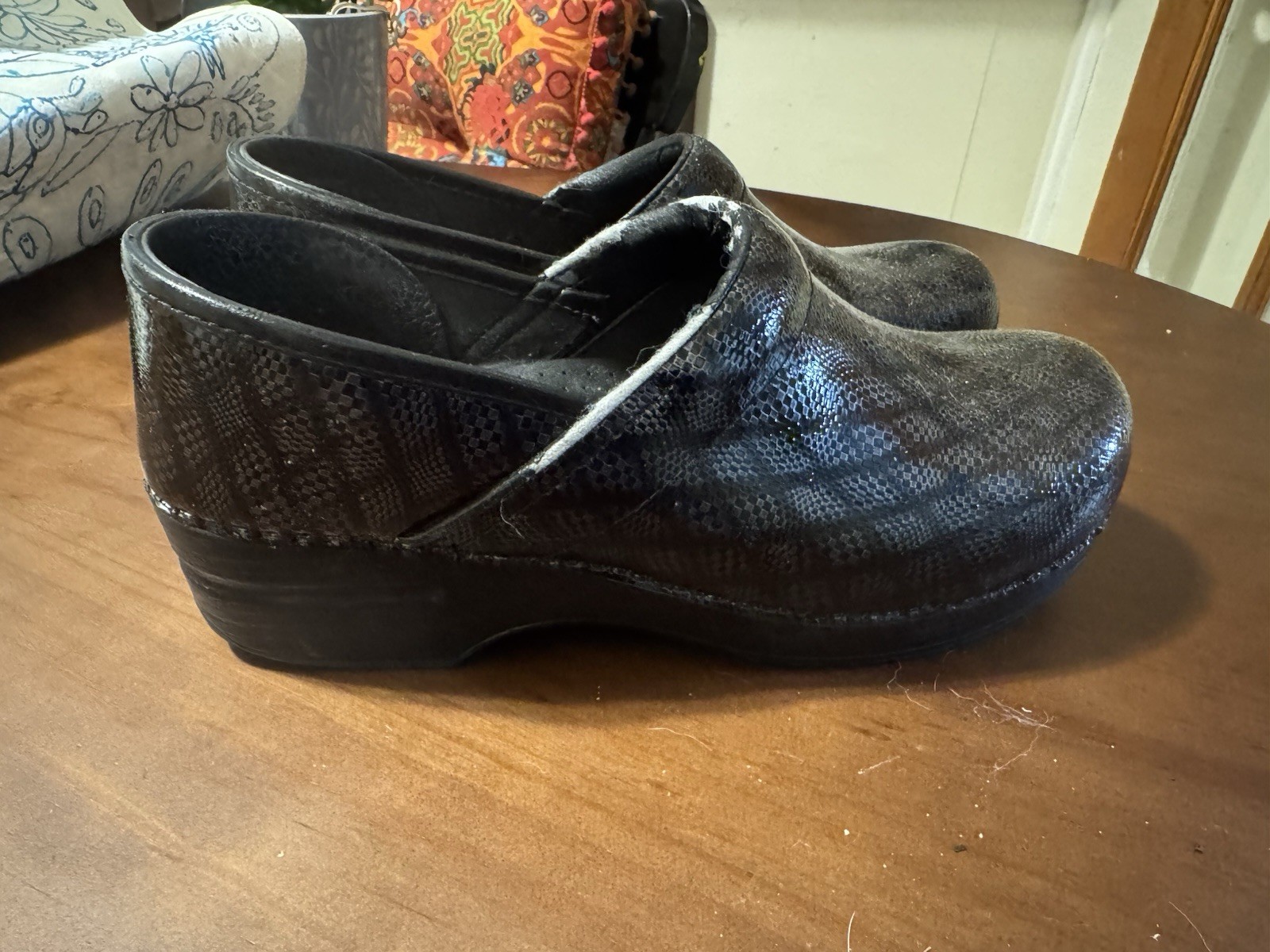 Dansko professional Patterned Leather Clogs Size … - image 4