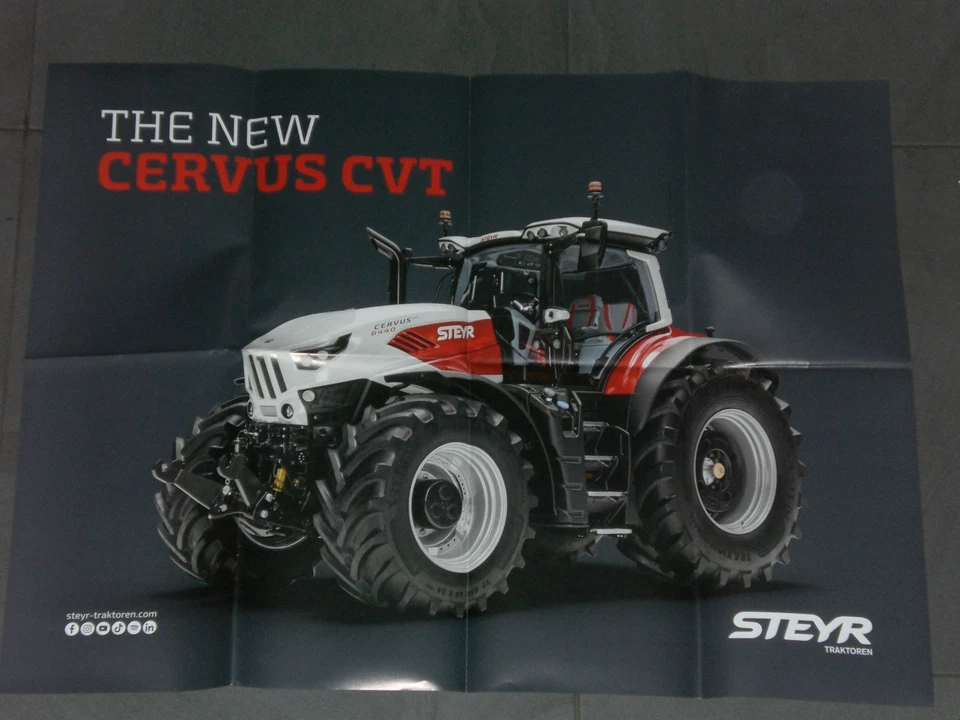 STEYR CERVUS CVT 6440 Traktoren Poster, ca. 79 cm x 59 cm groß ( P 10 )