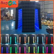 Octagon Inflatable Photo Booth Backdrop Two Doors, 8.2ft  LED for Event Party
