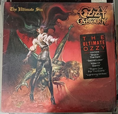 Ozzy Osbourne The Ultimate Sin LP Album 1986 CBS Oz40026 VG for