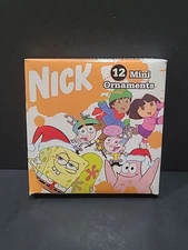 Nickelodeon Nick Mini 12 Ornaments 2004 viacom Seasonal Spongebob Odd Parents