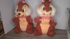 vintage Walt Disney production plush stuffed Chip  Dale figures 16" high
