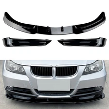 Front Bumper Spoiler Lip+Side Splitter Cover Trim Fit BMW 3 Series E90 E91 330i
