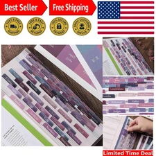 Stylish Laminated Bible Tabs for Easy Reading - Purple & Pink, 80 Tabs Included