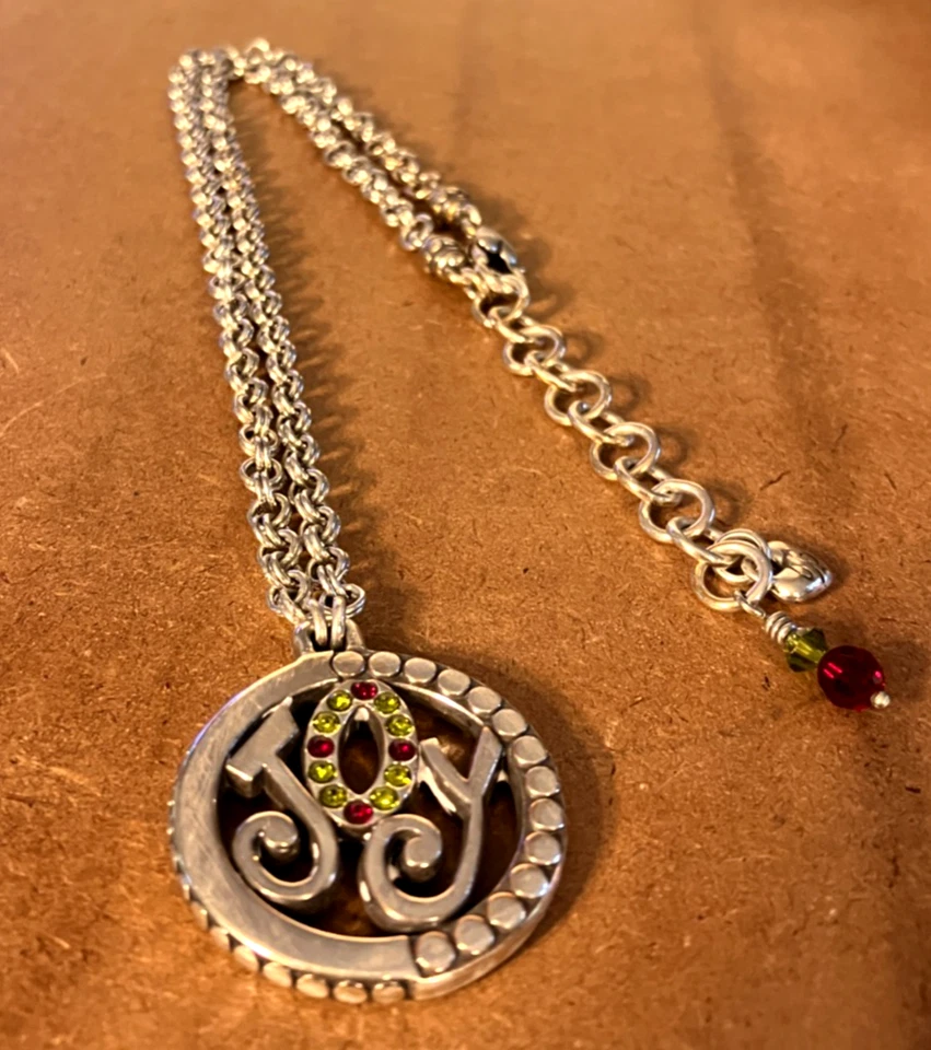 Brighton Holiday Joy Christmas Wreath Pendant Necklace - Image 3 of 4