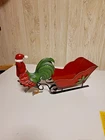 Christmas Red Shed Rooster and Sled New with Tag