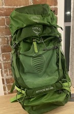 Osprey Atmos 50 AG Green Backpack Anti-Gravity Backpacking Pack SZ Large