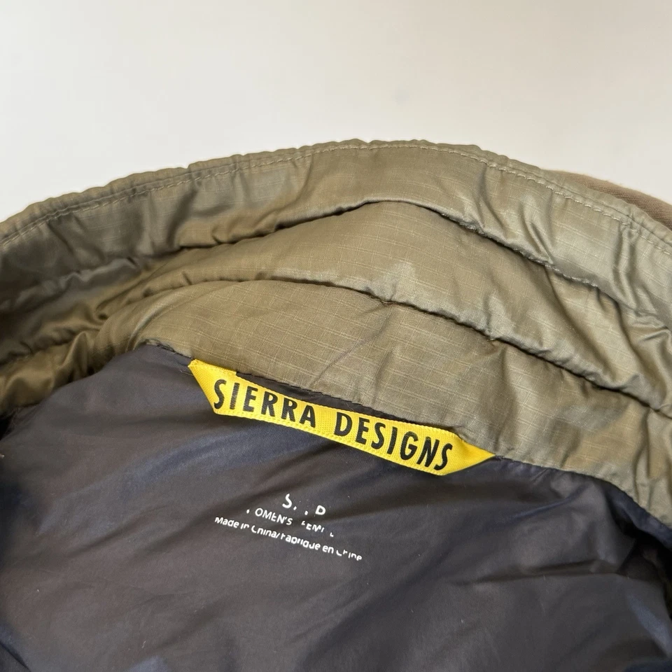 Chaleco acolchado Sierra Designs para mujer talla S verde relleno de poli bolsillos con cremallera Foto 3 de 4