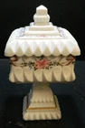 Vintage Westmoreland Roses & Bows Wedding Cake Box / Compote 10"x5"x5" Excellent