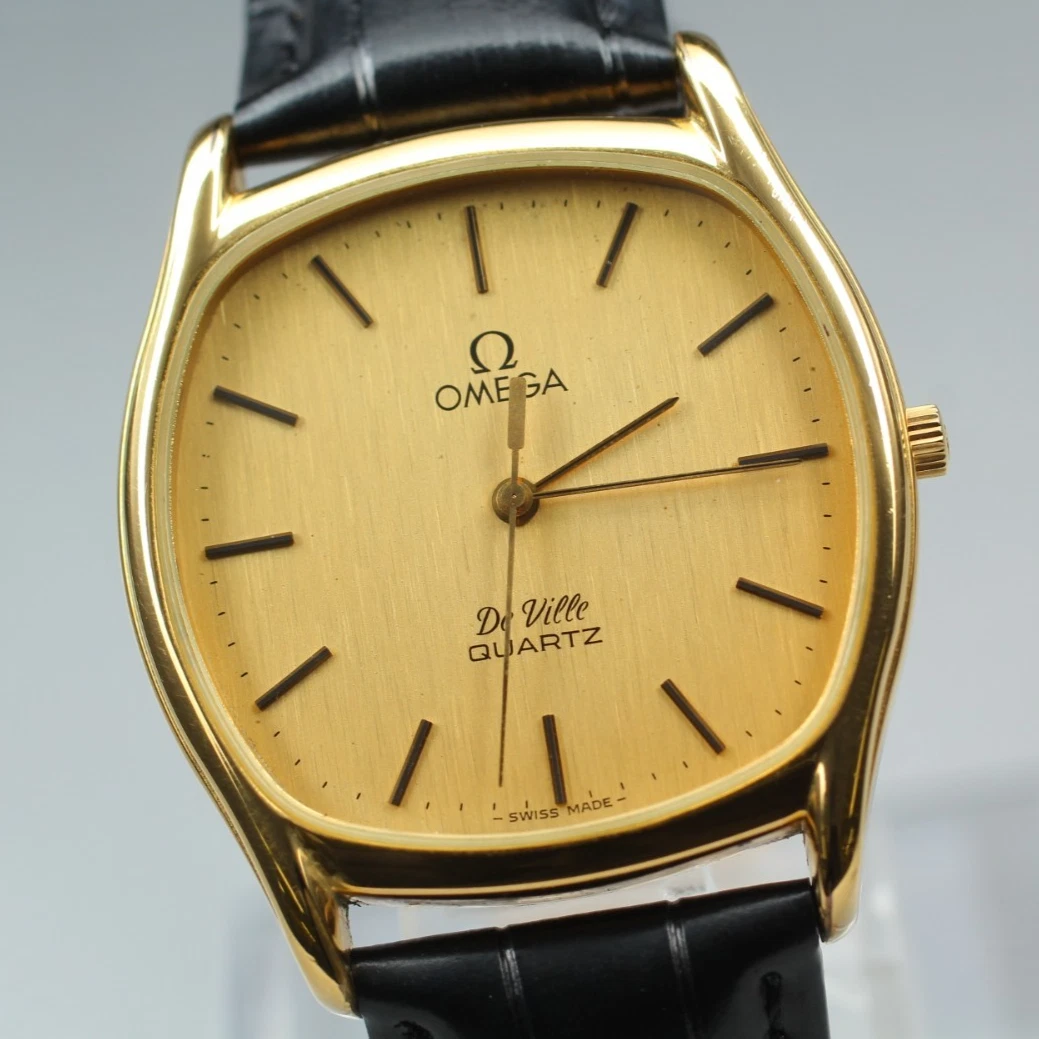Omega — Vintage 1980[N Mint] Omega De Ville Cal. 1336 Push Crown Men's Qz Watch Jpn U610