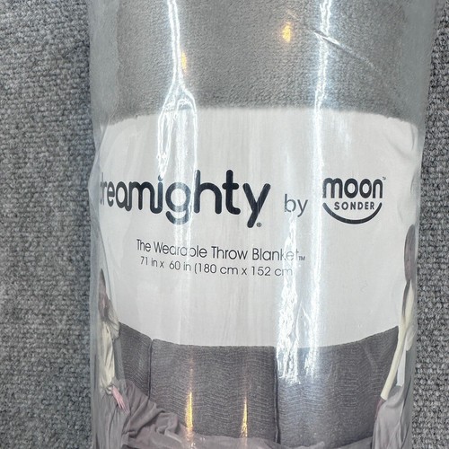 Dreamighty Wearable Blanket with Sleeves Grey Oversized Plush Wife Cozy Gifts - Picture 6 of 8