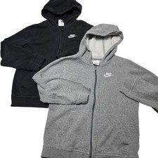 Nike Kids Fit Sportswear Fleece Full-Zip Hoodie Lot Of 2 Bundle Youth Medium