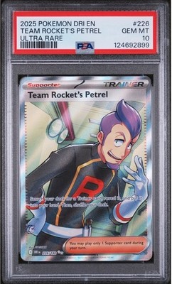 2025 Pokemon TEAM ROCKET'S PETREL 226/182 SV:EN DRI ULTRA RARE GEM