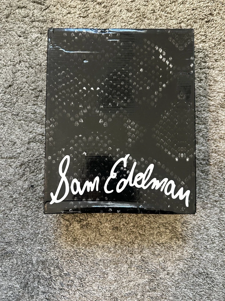 Botines de tacón Sam Edelman con estampado animal para mujer de piel real talla 7,5 Foto 3 de 4