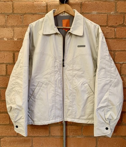Mens Vintage 90s Designer Firetrap Thick Warm Coat Jacket White L Good Condition - Picture 1 of 4