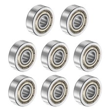 604ZZ 4x12x4mm Deep Groove Ball Bearing, 8Pcs Metal Sealed Industrial Bearing