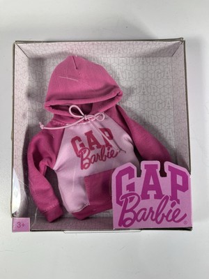 Gap X Barbie Arch Logo Fashion Doll Sized Pink Hoodie 2023 Mattel Creations