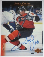 JOEL OTTO SIGNED UPPER DECK PHILADELPHIA FLYERS CARD AUTOGRAPH AUTO!