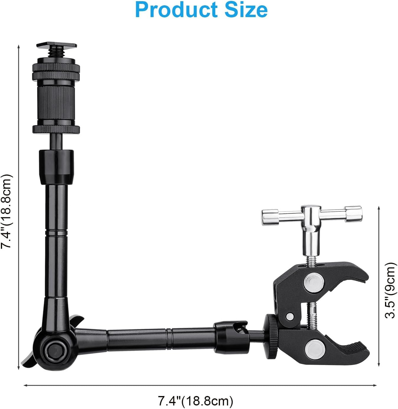 11 Inch Articulating Magic Arm + Super Clamp for DSLR Rig Camera to LCD Monito, 