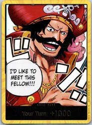Gol D. Roger - Carrying On His Will Gold DON!! Card (OP13-003/177) - Premium Booster - The Best