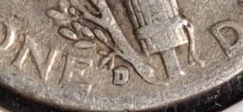 four USA 1916-45 10 cent Mercury dimes silver coin  BU #2883 RPM D?D and S/S