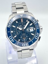 Tag Heuer Aquaracer CAY211B 43mm Chronograph Blue Dial Ceramic Automatic Papers