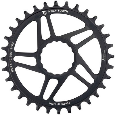Wolf Tooth Direct Mount Chainring - 34t, Black RFC34-BST-SH12