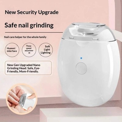 Baby & Adult Manicure Care: LED Light Electric Nail File, Automatic Polisher & G