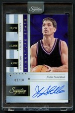 John Stockton signed autograph auto 2025-26 Panini Signature Stats Series /10