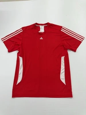 Maillot de football rouge Adidas garçon taille M tricot de performance respir... - Photo 1/4