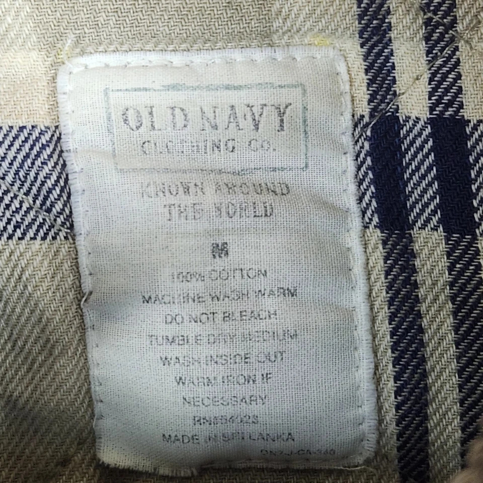 Chaqueta De Colección Antigua Azul Marino Para Hombres Mediana Marrón Pana Tareas Chaqueta Franela Forrada Y2K Foto 3 de 4