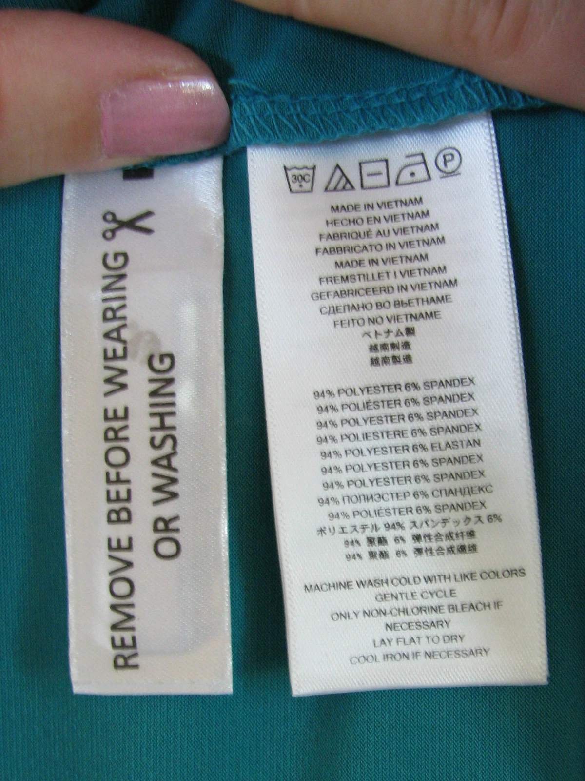 ABITO MICHAEL KORS PIASTRELLE BLU TURCHESE MANICA A LINGUETTA INCROCIATO CRAVATTA COLLO NUOVO + ETICHETTA