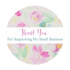 30 THANK YOU FOR SUPPORTING MY SMALL BUSINESS  ENVELOPE SEALS LABELS STICKERS 