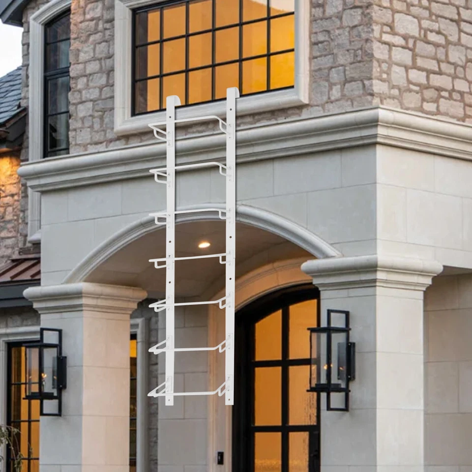 Blanco Q23 Acero Resistente Ventana Eje Escalera 7 Pasos 20 *78.3 pulgadas NUEVO EE. UU. Foto 4 de 4