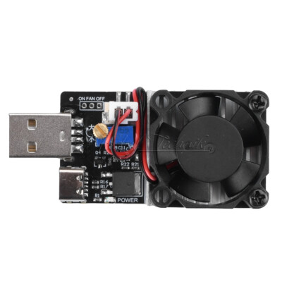 USB Adjustable Constant Current Electronic Load Discharge Module Tester 3A 25W-
