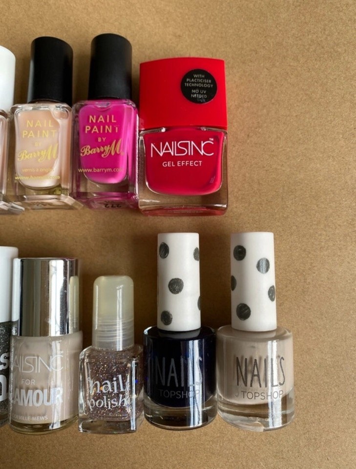 Nail Varnish Lot 9 Red, Neutral, Pink, Navy Nails Inc,
